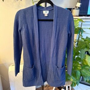 Old Navy Blue Open-Front Cardigan Sweater